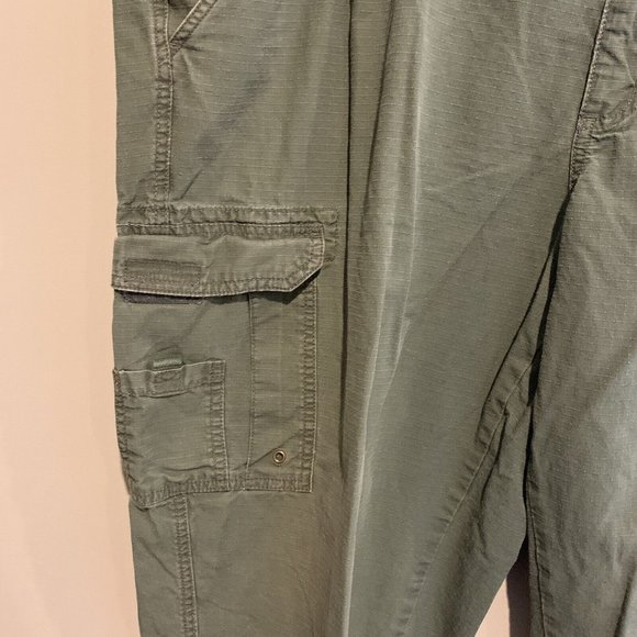 RedHead Pants Red Head Brand Company 46x3 6 Pocket Cargo Pants Mens Green Khaki Elastic